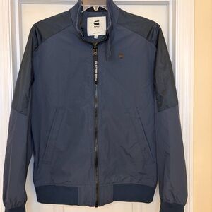 G-Star Raw Men’s Bomber Jacket Size Large Blue Polyester